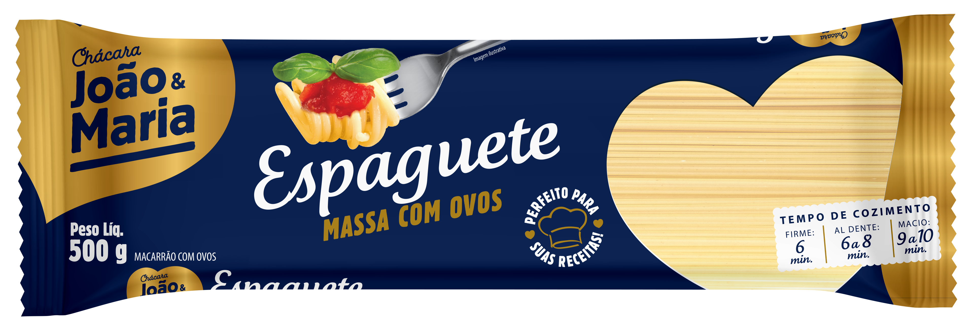Macarrão Espaguete Chácara João e Maria com ovos 500g