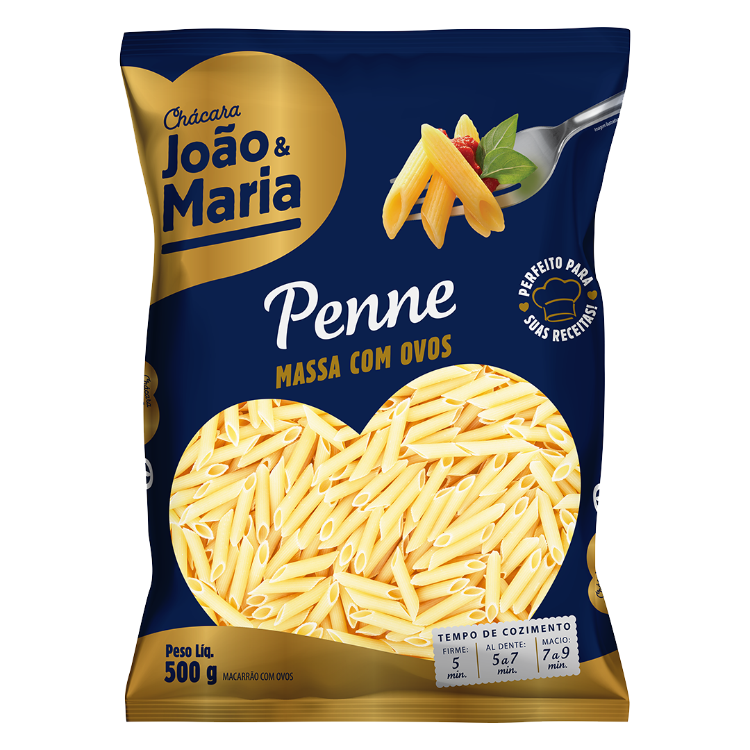 Macarrão Penne Chácara João e Maria com ovos 500g