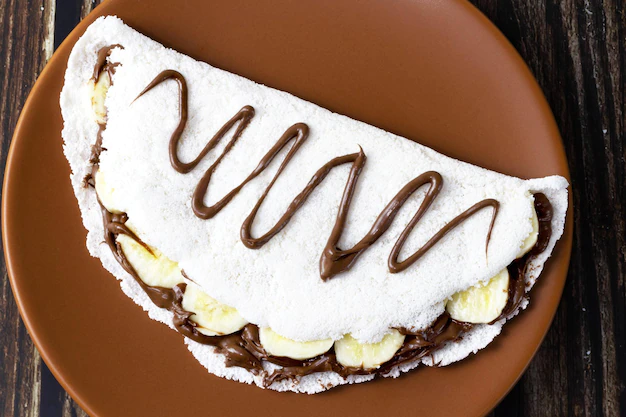 Tapioca de Banana com Chocolate